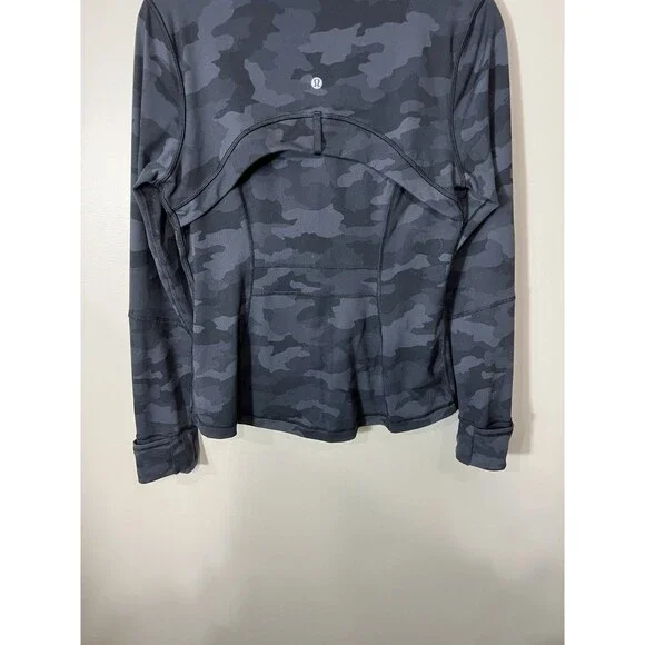 Lululemon Define Jacket Heritage 365 Camo Deep Coal Women Size 10 Full Zip - Picture 8 of 12
